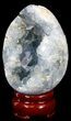 Crystal Filled Celestine (Celestite) Egg - Madagascar #41680-2